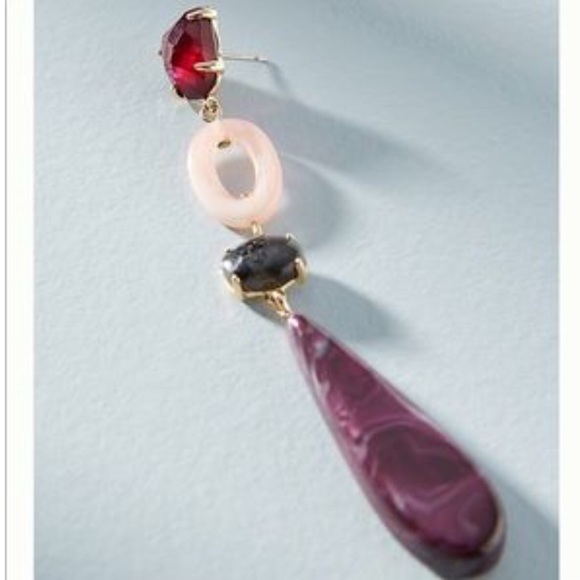 ANTHROPOLOGIE REBEKAH RESIN DROP EARRINGS NEW - Picture 2 of 8